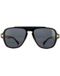 Versace - Aviator Polarized Sunglasses Metal - Lyst