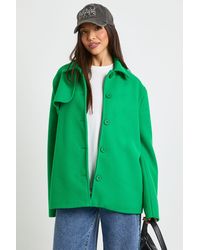 Boohoo - Wool Look Collar Seam Detail Jacket - Lyst