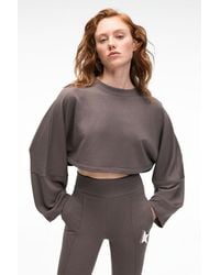Grimelange - Oversized Crop Crew Neck Sweatshirt - Lyst
