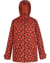 Regatta - Ladies Orla Kiely Floral Mid Length Waterproof Jacket /Burnt Henna) - Lyst
