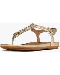 Fitflop - Gracie Ultra Ankle Strap Sandals Platino - Lyst