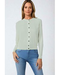 Secret Label - Round Neck Button Down Cardigan - Lyst