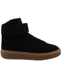 PUMA - Platform Mid Ow Strap Leather Lace Up Trainers 364588 03 - Lyst