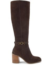 Kurt Geiger - Suede Bromley Block Heel Knee Boots - Lyst