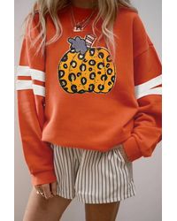 Azura Exchange - Kürbis Grafik Streifen Sweatshirt - Lyst