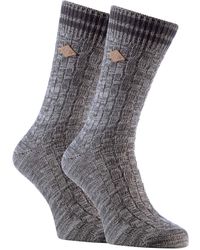 Farah - 2 Pack Thick Cotton Chunky Knitted Formal Boot Socks - Lyst