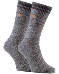 Farah - 2 Pack Thick Cotton Chunky Knitted Formal Boot Socks - Lyst
