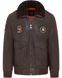 Infinity Leather - Bomber Sheepskin Collar G-1 Aviator Jacket - Lyst