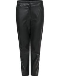 Elle - Tiana Fleece Lined Faux Leather Trousers - Lyst