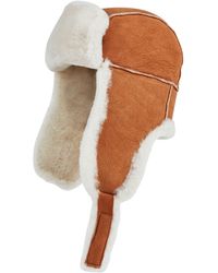 Infinity Leather - Raf Aviator Suede Sheepskin B-55 Trapper Hat Winter Warm Navigator Hat - Lyst