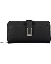 Calvin Klein - Zip Around Wallet Pebbled Leather - Lyst