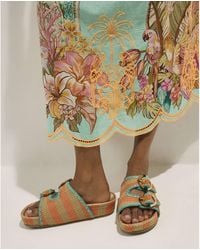 River Island - Sandals Striped Footbed Pu - Lyst