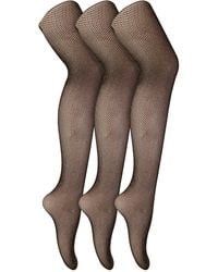Sock Snob - 3 Pair Multipack Fishnet Tights For - Lyst