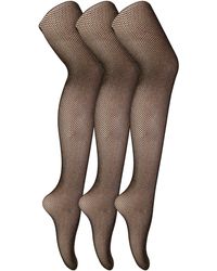 Sock Snob - 3 Pair Multipack Fishnet Tights For - Lyst
