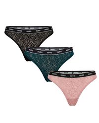 BOSS - Pack Of 3 Lace Thongs With Logo 50535265 - Lyst