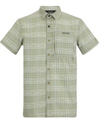 Regatta - Checked Insect Repellent Short-Sleeved Travel Shirt (Light Sage) - Lyst