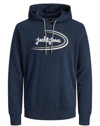Jack & Jones - Jack&Jones Logo Printed Pullover Sweat Hoodie, Organic Cotton - Lyst