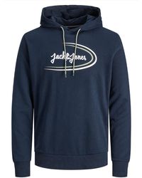 Jack & Jones - Jack&Jones Logo Printed Pullover Sweat Hoodie, Organic Cotton - Lyst