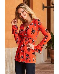 Sosandar - Print Twist Front Top - Lyst