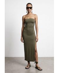 Dilvin - Strapless Bodycon Maxi Dress With Slit - Lyst