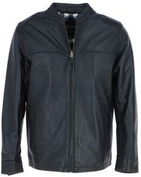 Ashwood Leather - 'Cooper' Real Casual Jacket With Mandarin Collar - Lyst