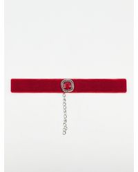 SVNX - Faux Velvet Choker Necklace With Jewel - Lyst