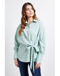 Wallis - Stripe Side Tie Shirt - Lyst