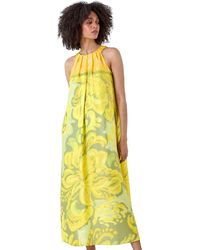 Roman - Abstract Print Pocket Trapeze Dress - Lyst
