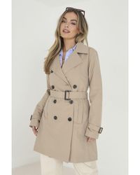 Brave Soul - 'Brandy' Double Breasted Short Trench Coat - Lyst