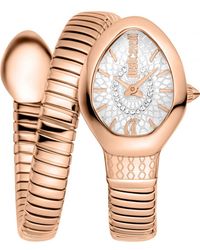 Just Cavalli - Jc1L371M0045 Ladies Signature Snake Eclisse Watch - Lyst