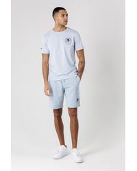 Tokyo Laundry - Light Athletics Club Logo T-Shirt And Jogger Short Set - Lyst