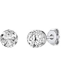 Rafaela Donata - Stud Earring Sterling Embellished With Swarovski Crystals Transparent - Lyst