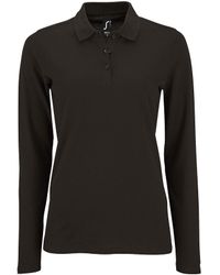 Sol's - Ladies Perfect Long Sleeve Pique Polo Shirt - Lyst