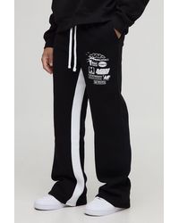 BoohooMAN - Relaxed Moto Flare Jogger - Lyst