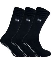 THMO - 3 Pairs Fleece Lined Slipper Socks With Grippers - Lyst