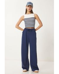 Happiness İstanbul - Wide Leg Drawstring Waist Sweatpants - Lyst