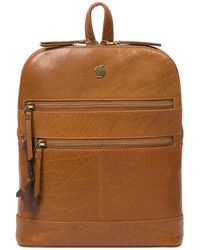 Conkca - 'Francisca' Dark Leather Backpack - Lyst