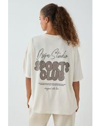 DSGN Studio - Sports Bubble Slogan Oversized T-Shirt - Lyst