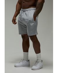 BoohooMAN - Training Dept 7Inch Loose Fit Loopback Short - Lyst