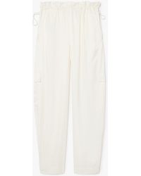 Lacoste - Oversized Satin Cargo Pants - Lyst