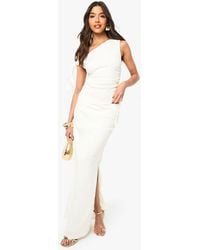 Boohoo - Textured Gathered Maxi Skirt - Lyst