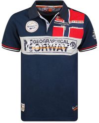 GEOGRAPHICAL NORWAY - Short-Sleeved Polo Shirt Sx1132Hgn - Lyst