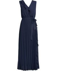 Gina Bacconi - Caprice Maxi Dress With Frill Detail And Pleat Skirt - Lyst