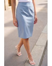 Roman - Pull On Stretch Elastic Waist Pencil Skirt - Lyst