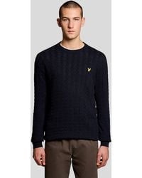 Lyle & Scott - Linen Blend Long Sleeve Jumper - Lyst