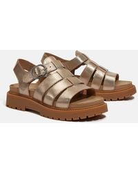 Timberland - Clairemont Way Fisherman Leather Metal Sandals - Lyst