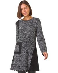 Roman - Textured Pocket Detail Longline Jumper - Lyst