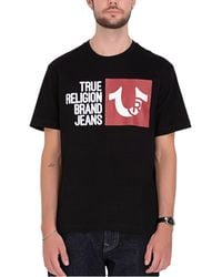 TRUE RELIGION - T Shirts Logo Printed Relaxed Short Sleeve Summer Cotton Tee - Lyst