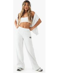 Boohoo - Embroidered Straight Leg Jogger - Lyst