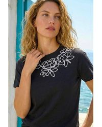 Roman - Embroidered Stretch T-Shirt - Lyst
